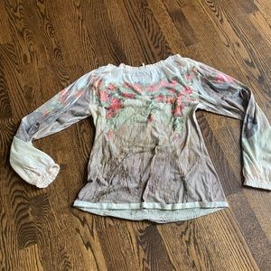 open neck, draw-string look top